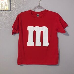 M Letter Funny Halloween Team Costume Design Gift Youth T-Shirt